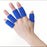 Crofta 10 Pieces Sports Elastic Finger Brace Splint Sleeves Support Protector Blue