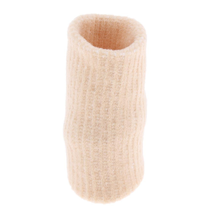 Crofta 10 Pieces Sports Elastic Finger Brace Splint Sleeves Support Protector Beige