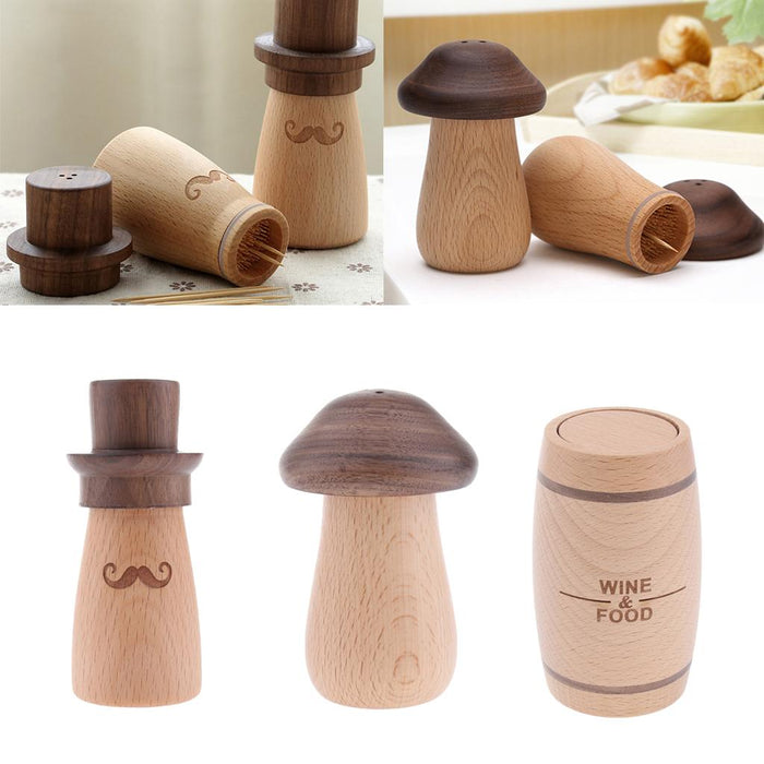 Crofta Wooden Toothpick Holder Pocket Toothpick Dispenser Organizer Storage Box 01