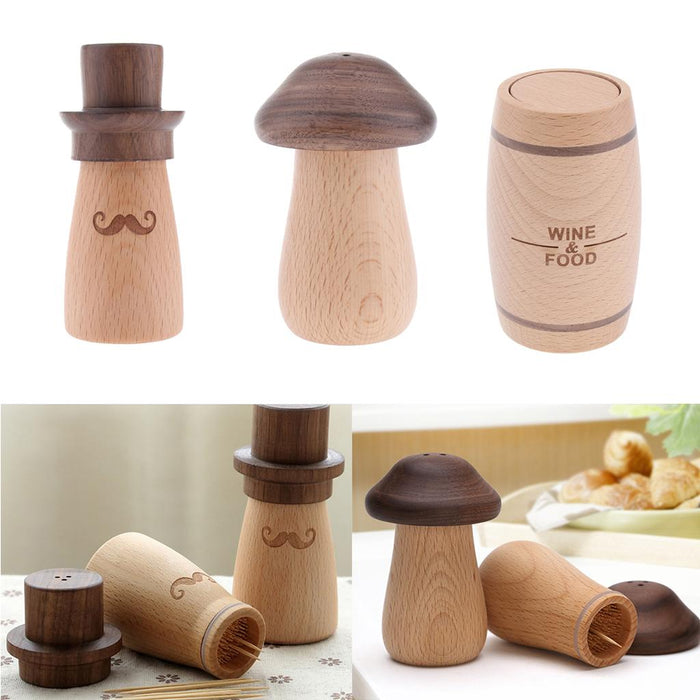 Crofta Wooden Toothpick Holder Pocket Toothpick Dispenser Organizer Storage Box 01