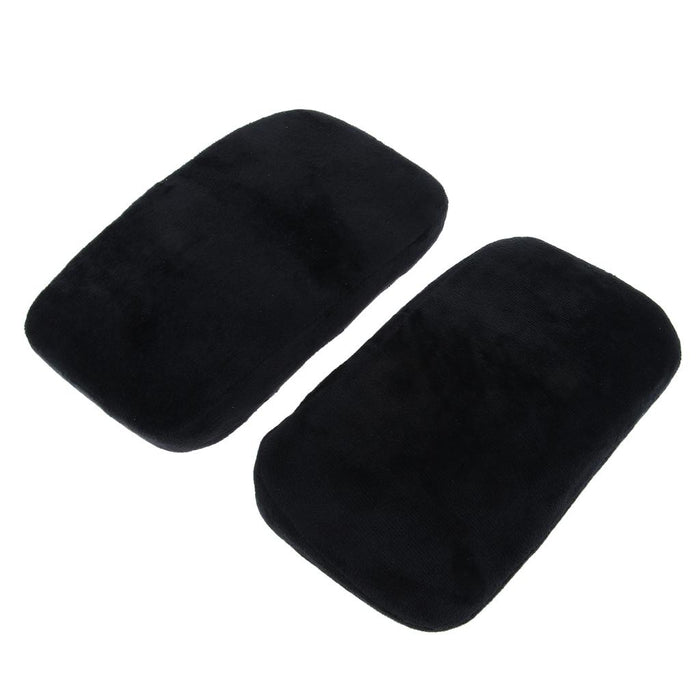 1 Pair Washable Wheelchair Armrest Replacement Cushion Pad Covers Black