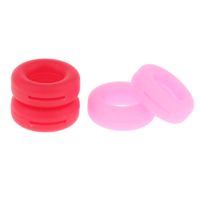 Crofta 2 Pairs Anti Slip Silicone Ear Hooks Holder for Glasses Red Pink