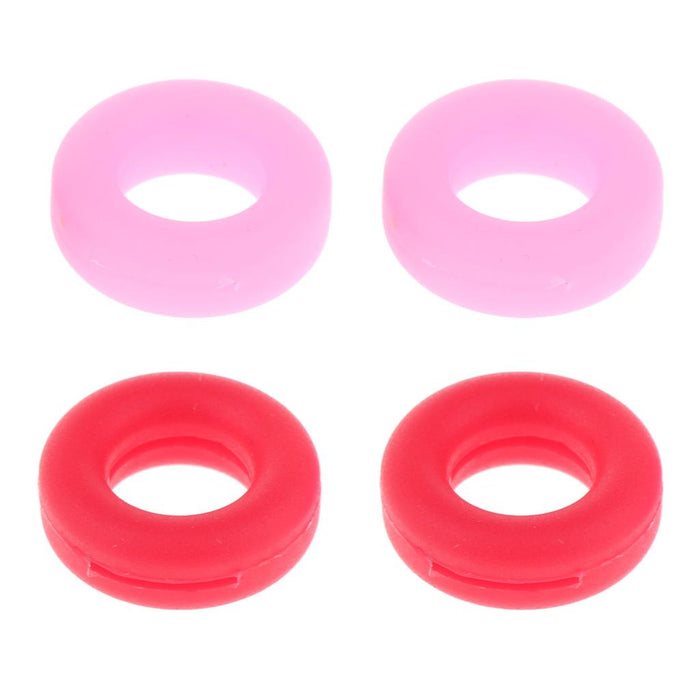 Crofta 2 Pairs Anti Slip Silicone Ear Hooks Holder for Glasses Red Pink