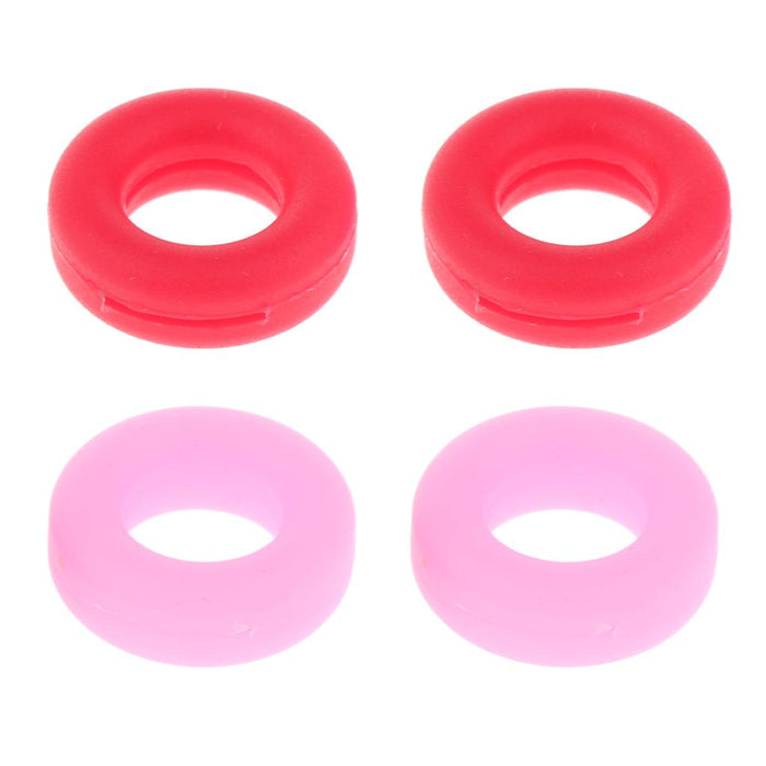 Crofta 2 Pairs Anti Slip Silicone Ear Hooks Holder for Glasses Red Pink