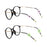 Crofta 2 Pairs Anti Slip Silicone Ear Hooks Holder for Glasses Green Pink