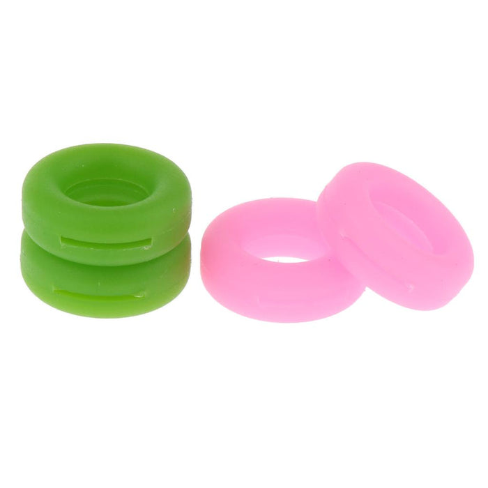 Crofta 2 Pairs Anti Slip Silicone Ear Hooks Holder for Glasses Green Pink