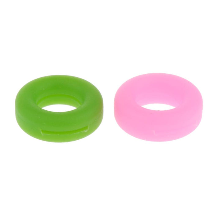 Crofta 2 Pairs Anti Slip Silicone Ear Hooks Holder for Glasses Green Pink