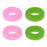 Crofta 2 Pairs Anti Slip Silicone Ear Hooks Holder for Glasses Green Pink