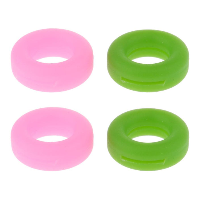 Crofta 2 Pairs Anti Slip Silicone Ear Hooks Holder for Glasses Green Pink