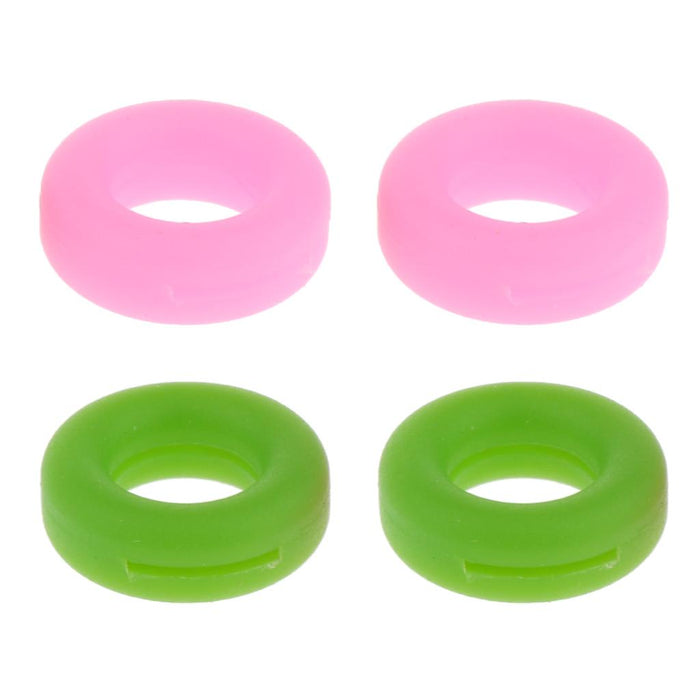 Crofta 2 Pairs Anti Slip Silicone Ear Hooks Holder for Glasses Green Pink