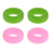 Crofta 2 Pairs Anti Slip Silicone Ear Hooks Holder for Glasses Green Pink