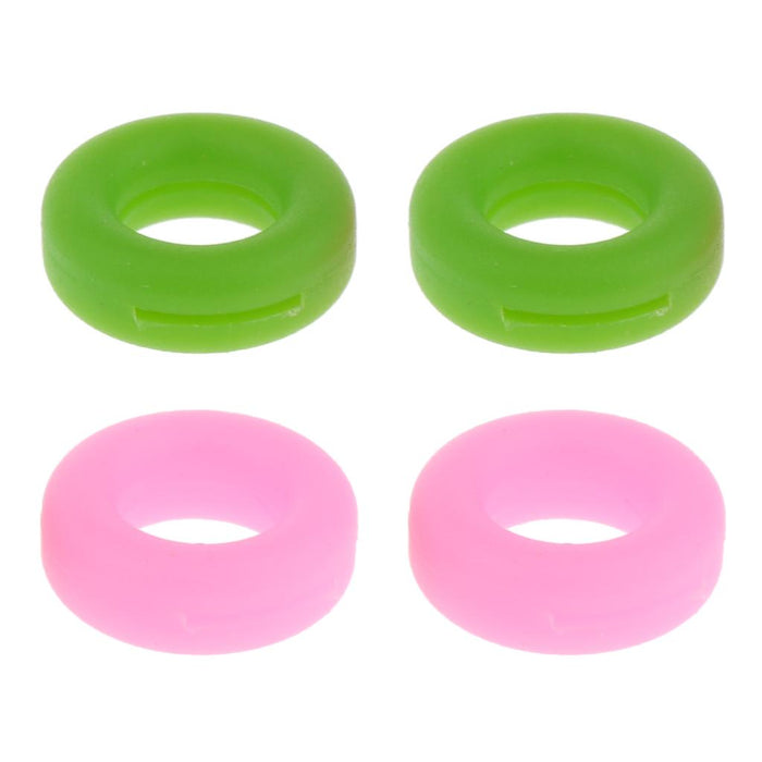 Crofta 2 Pairs Anti Slip Silicone Ear Hooks Holder for Glasses Green Pink