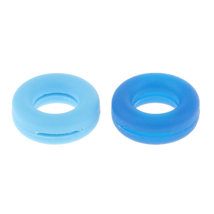 Crofta 2 Pairs Anti Slip Silicone Ear Hooks Holder for Glasses Dark Blue Light Blue