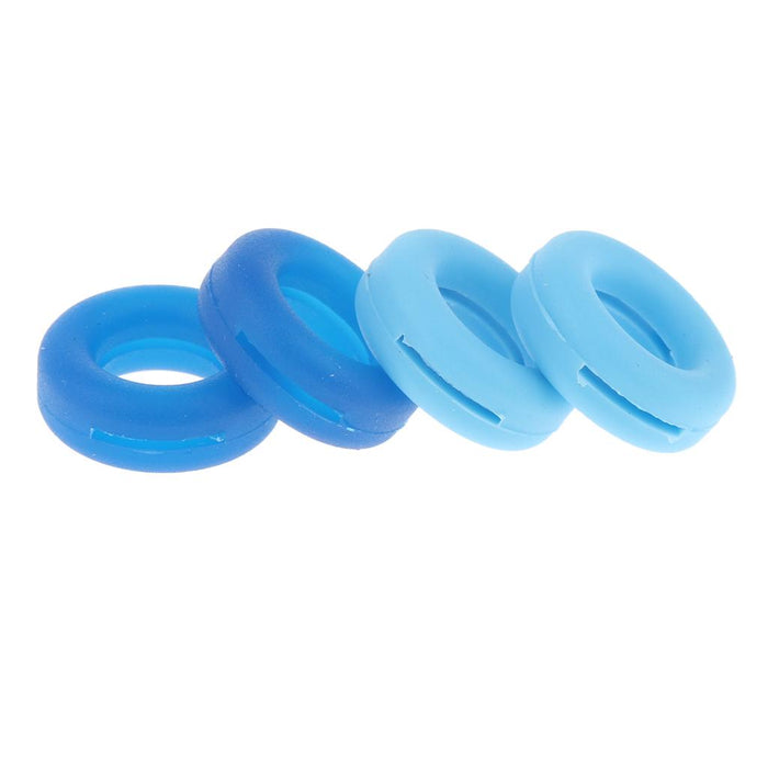 Crofta 2 Pairs Anti Slip Silicone Ear Hooks Holder for Glasses Dark Blue Light Blue