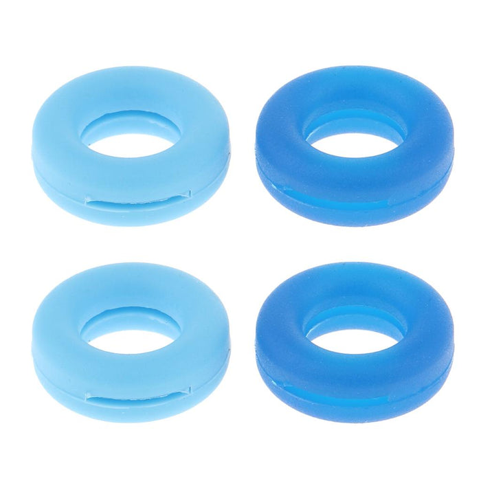 Crofta 2 Pairs Anti Slip Silicone Ear Hooks Holder for Glasses Dark Blue Light Blue