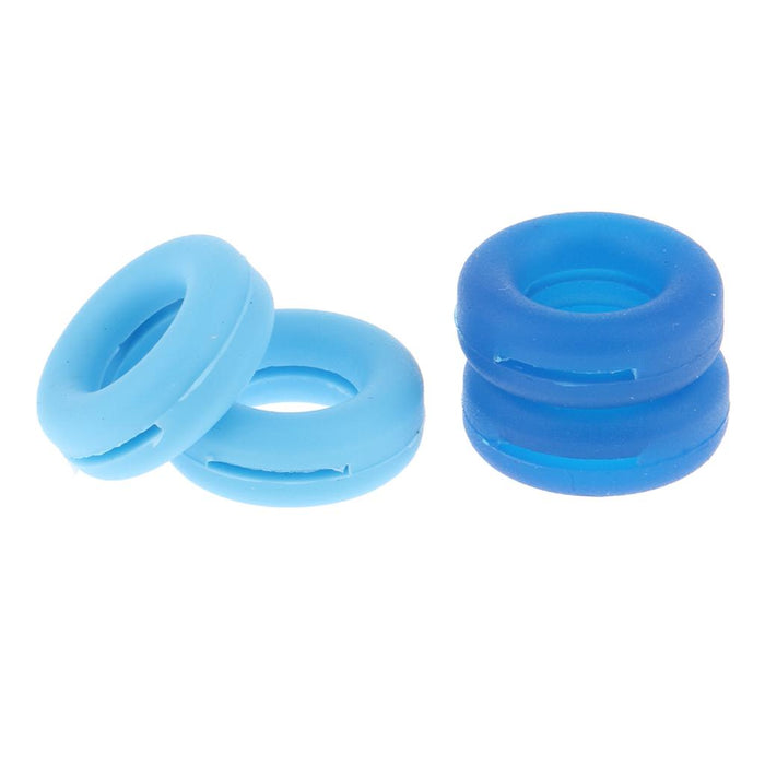 Crofta 2 Pairs Anti Slip Silicone Ear Hooks Holder for Glasses Dark Blue Light Blue