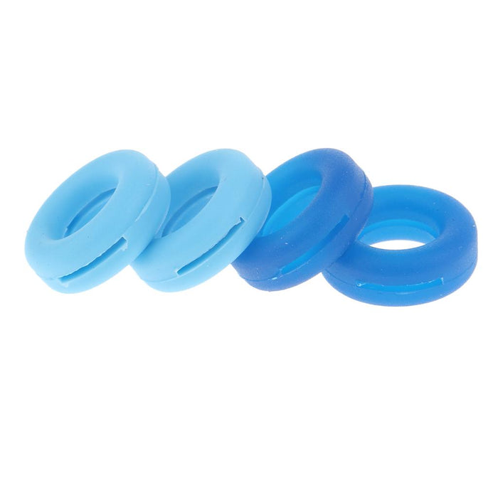 Crofta 2 Pairs Anti Slip Silicone Ear Hooks Holder for Glasses Dark Blue Light Blue