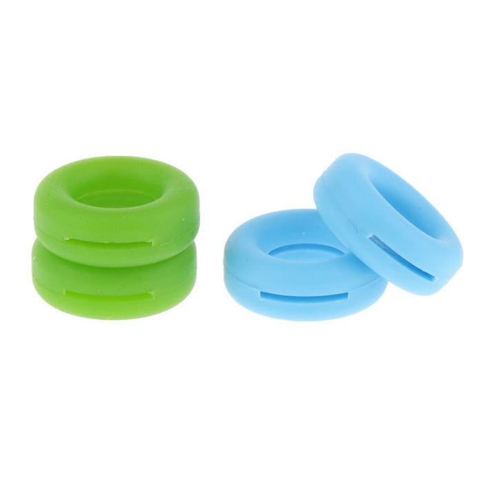 Crofta 2 Pairs Anti Slip Silicone Ear Hooks Holder for Glasses Green Light Blue