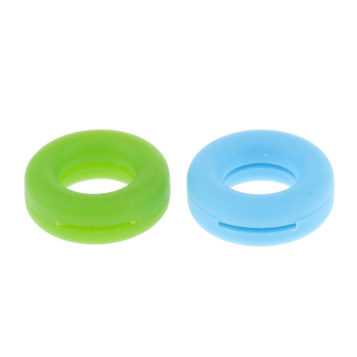 Crofta 2 Pairs Anti Slip Silicone Ear Hooks Holder for Glasses Green Light Blue