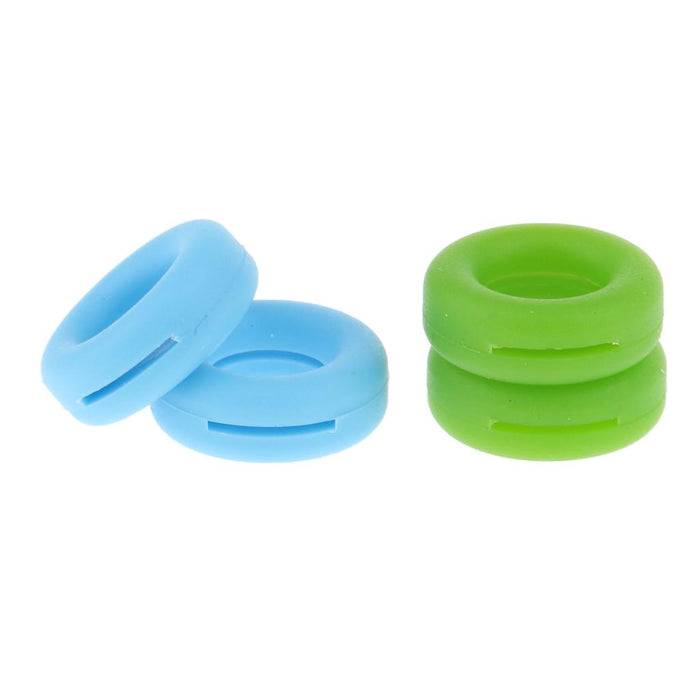 Crofta 2 Pairs Anti Slip Silicone Ear Hooks Holder for Glasses Green Light Blue