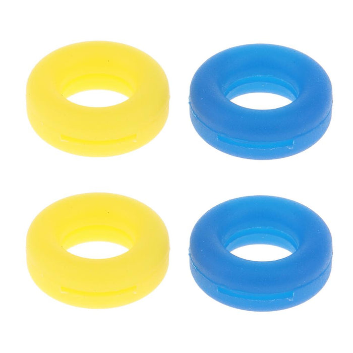 Crofta 2 Pairs Anti Slip Silicone Ear Hooks Holder for Glasses Yellow Dark Blue