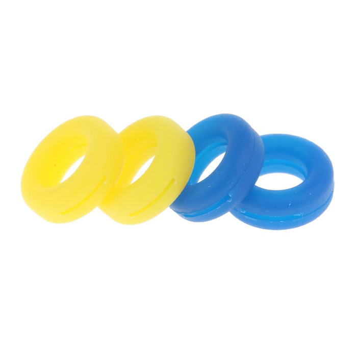 Crofta 2 Pairs Anti Slip Silicone Ear Hooks Holder for Glasses Yellow Dark Blue