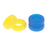 Crofta 2 Pairs Anti Slip Silicone Ear Hooks Holder for Glasses Yellow Dark Blue