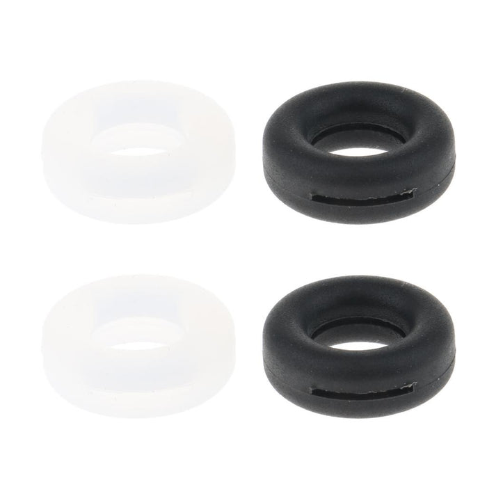 Crofta 2 Pairs Anti Slip Silicone Ear Hooks Holder for Glasses Black White