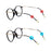 Crofta 2 Pairs Anti Slip Silicone Ear Hooks Holder for Glasses Red Light Blue