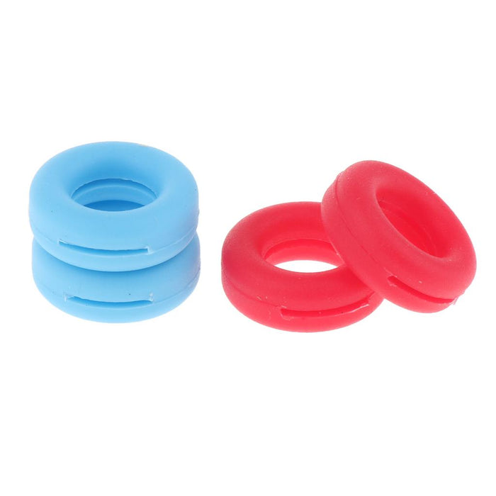 Crofta 2 Pairs Anti Slip Silicone Ear Hooks Holder for Glasses Red Light Blue