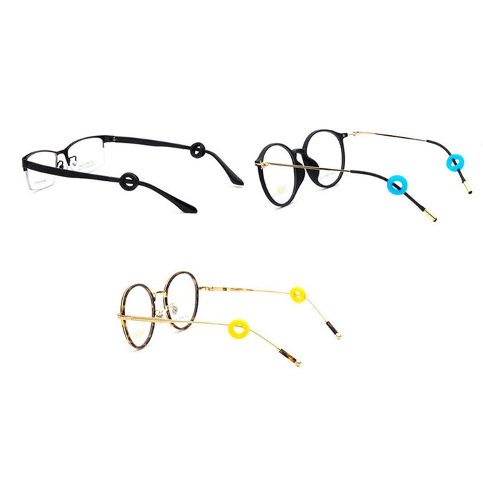 Crofta 2 Pairs Anti Slip Silicone Ear Hooks Holder for Glasses Yellow