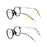 Crofta 2 Pairs Anti Slip Silicone Ear Hooks Holder for Glasses Yellow Green