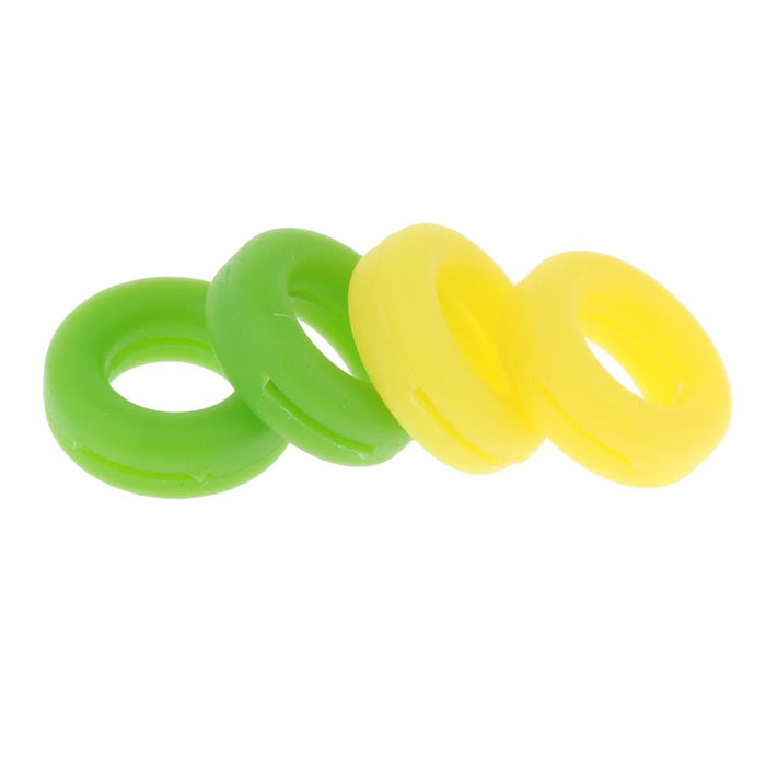 Crofta 2 Pairs Anti Slip Silicone Ear Hooks Holder for Glasses Yellow Green