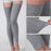 Crofta 1 Pair Women Winter Over Knee Footless Socks Leg Warmer Sleeves  Gray