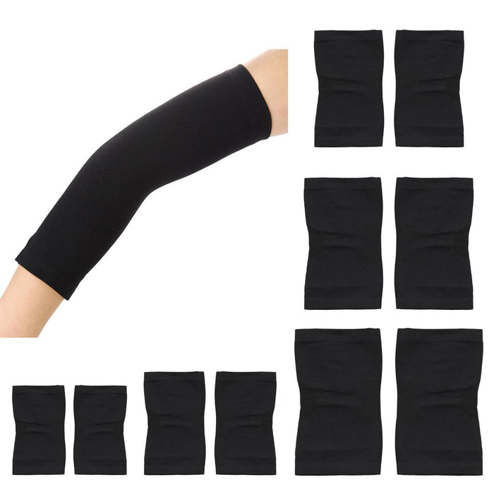 Crofta 1 Pair Warm Sports Elbow Brace Compression Support Sleeves Arm Braces S