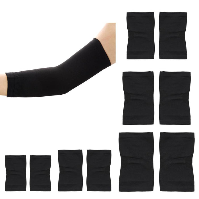 Crofta 1 Pair Warm Sports Elbow Brace Compression Support Sleeves Arm Braces S