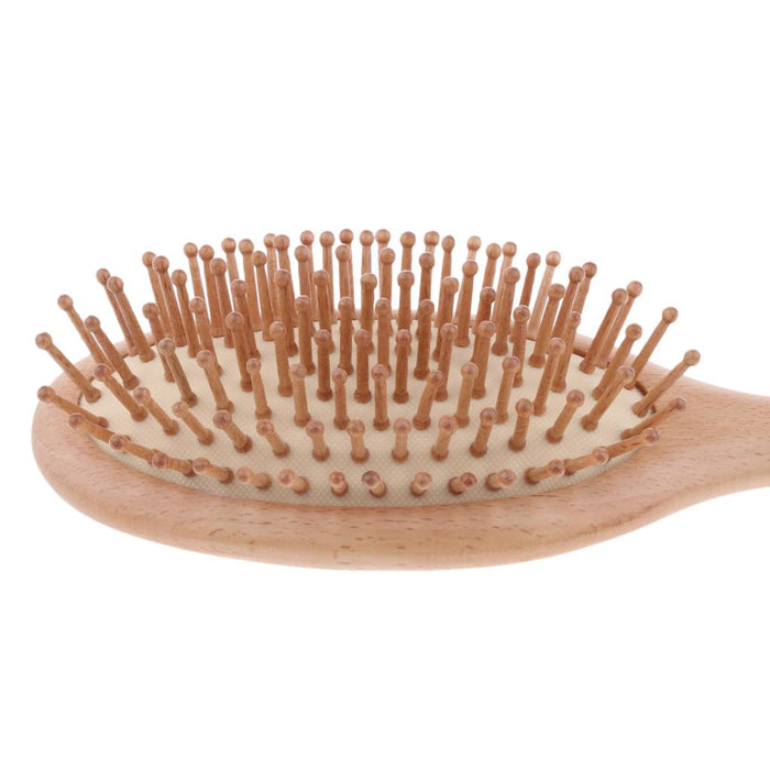 Crofta Wooden Paddle Brush Storage bucket and Cleaner Kit For Men Women Kid Hair 02