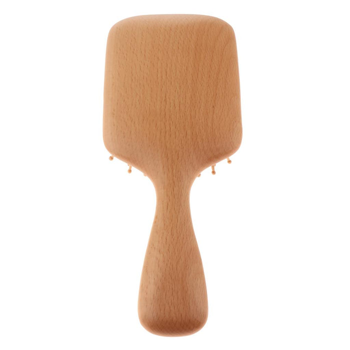 Crofta Wooden Paddle Brush Massage Scalp Brush For Detangling Men Women Kid Hair 01