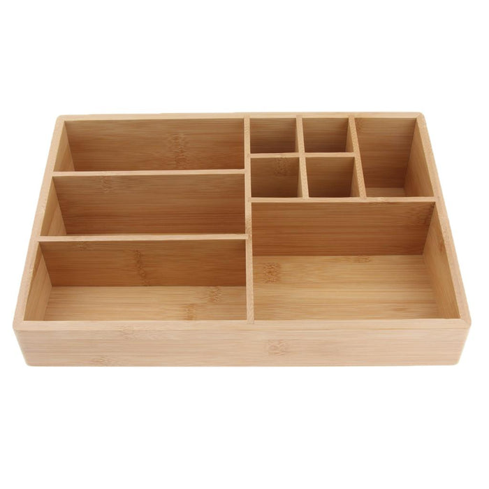 Crofta Wood Makeup Storage Organizer Cosmetic Storage Box For Neat Countertop 02