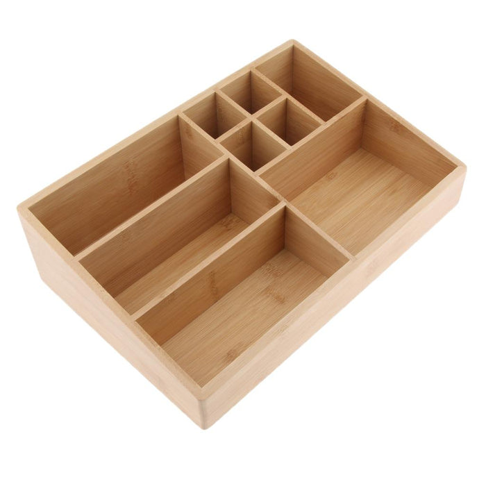 Crofta Wood Makeup Storage Organizer Cosmetic Storage Box For Neat Countertop 02