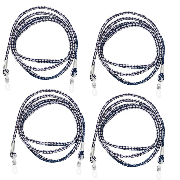 4 Pieces Eyeglass Sunglasses Cord Chain Glasses Holder String Rope Dark Blue