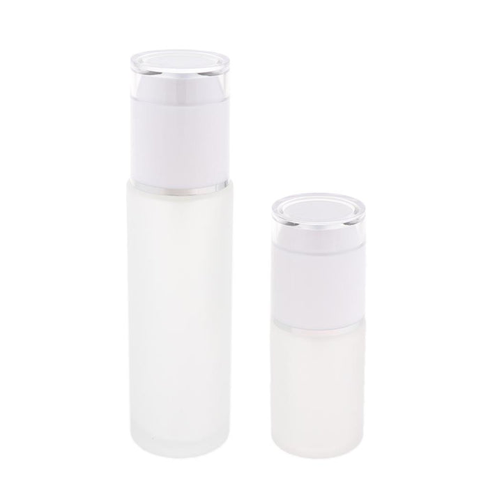 2 Pieces Glass spray Bottles Refillable Cosmetic Container 30ml/80ml White