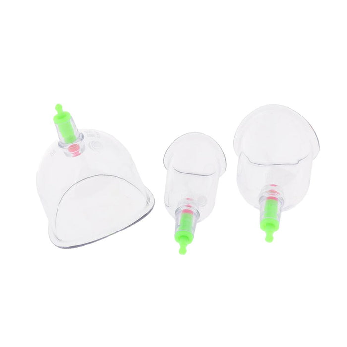 3 Cups Chinese Vacuum Massage Cupping Set, Anti Cellulite Cupping Massage Back Pain Ease