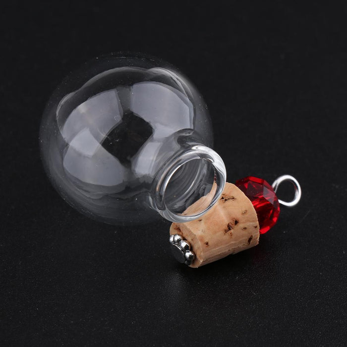 10 Pieces 4ml Mini Empty Glass Wishing Bottles Perfume Jars with Screw Cork Stopper for DIY Necklace Pendant Arts & Crafts Projects Party Favors