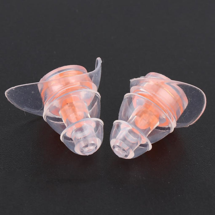 1 Pair Anti-noise Silicone Earplugs Hearing Protection Ear Plugs Orange