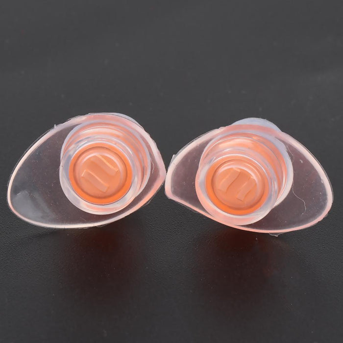 1 Pair Anti-noise Silicone Earplugs Hearing Protection Ear Plugs Orange