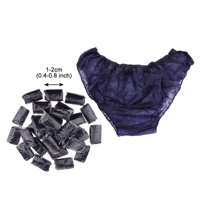 30 Pieces Non Woven Disposable Underwear Travel Panties for Women Men Blue