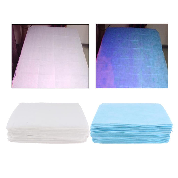 20X 80x190CM Disposable Waterproof Non-Woven Bed Sheet fo Beauty Salon White