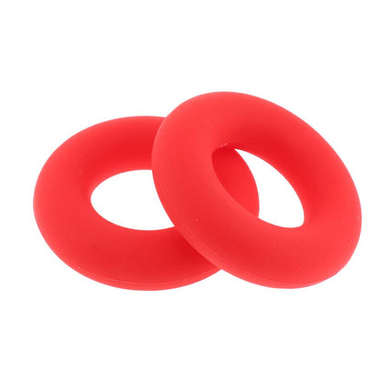 Crofta 2 Pieces Finger Gripper Strengthener Hand Grip Exerciser Ring red