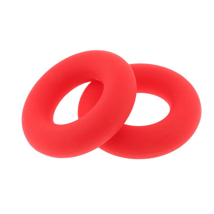 Crofta 2 Pieces Finger Gripper Strengthener Hand Grip Exerciser Ring red